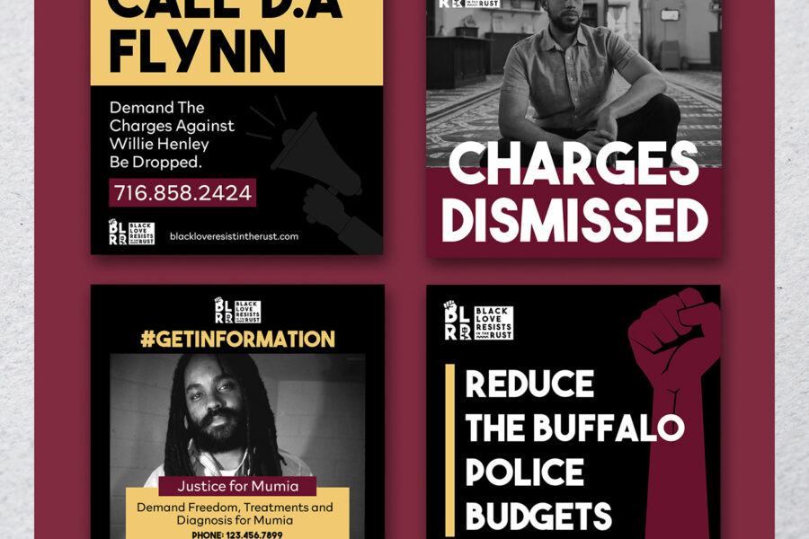 Four social media templates for Black Love Resists in the Rust designed by StreamLined Media