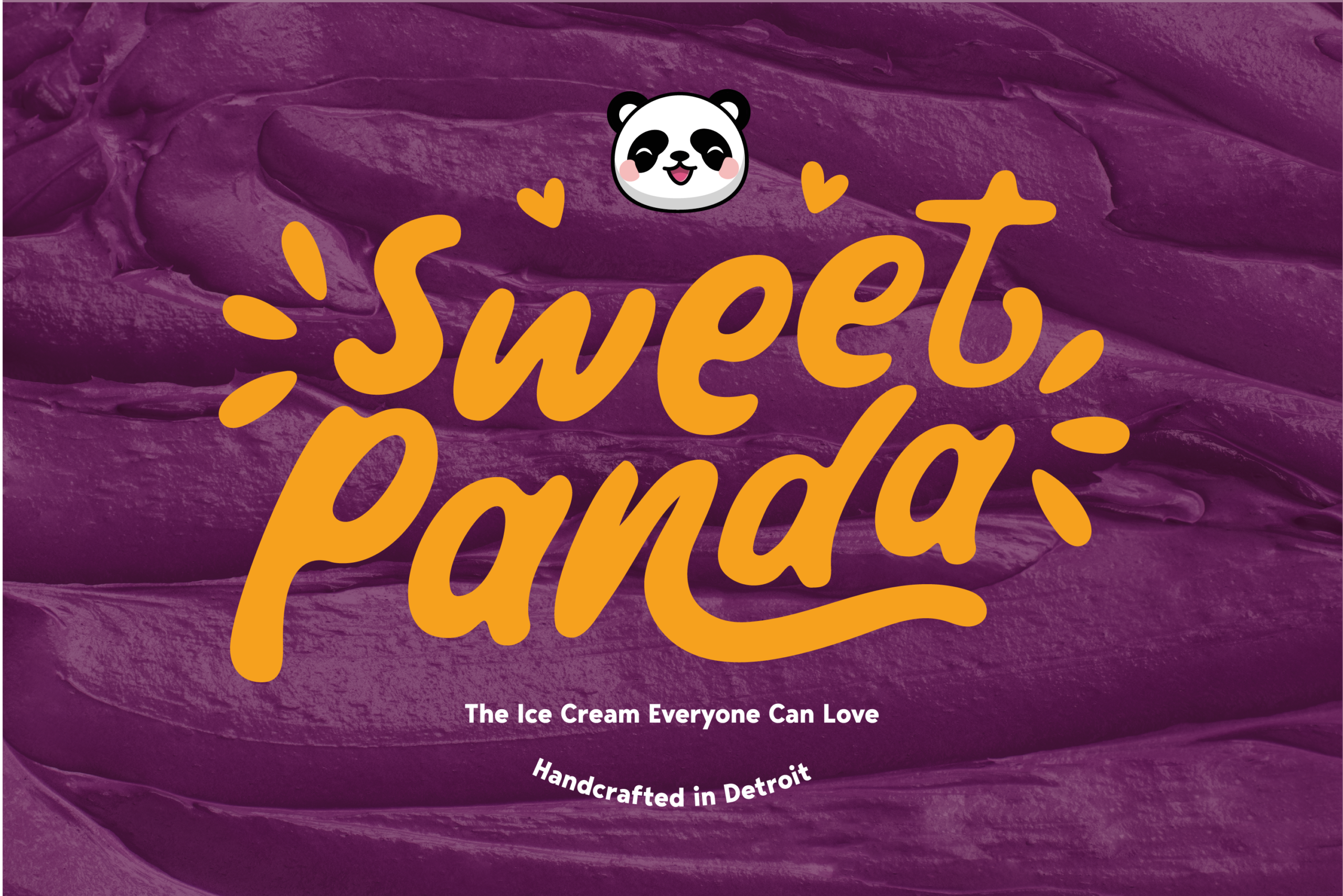 Logo mock up of Sweet Panda sample brand created and designed by Streamlined Media & Communications